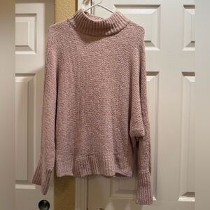 Express Dusty Pink Turtleneck Sweater